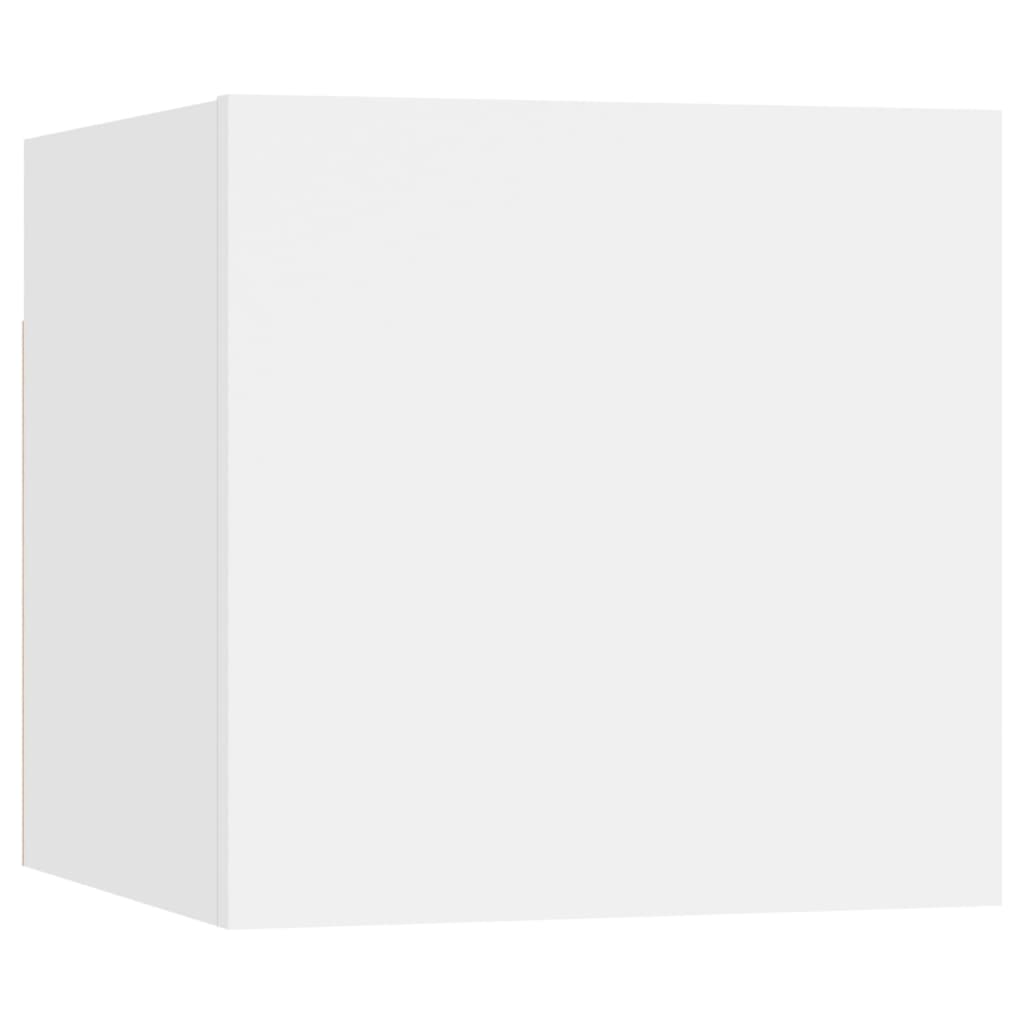 Noptiere, 2 buc., alb, 30,5x30x30 cm, lemn prelucrat - Lando