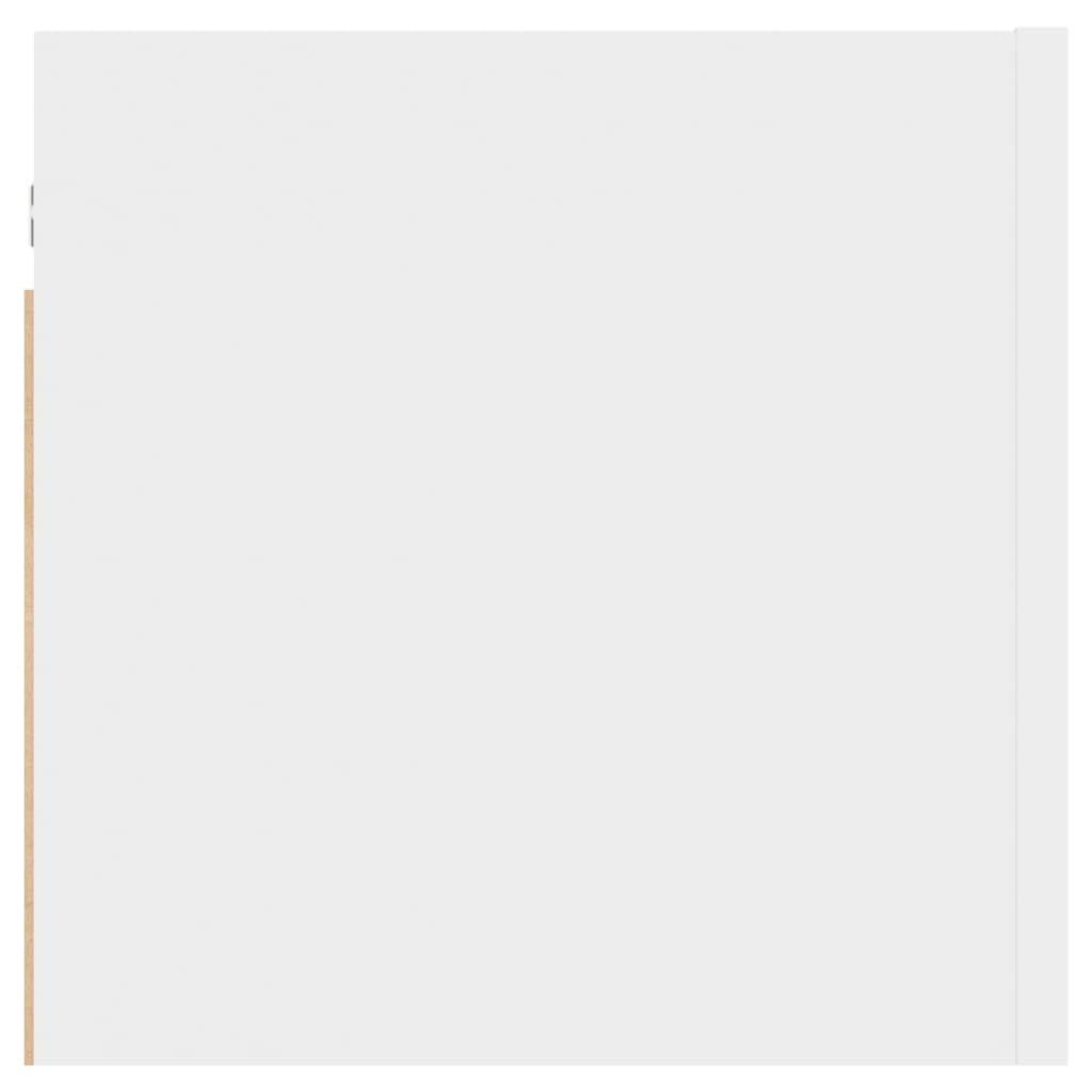 Noptiere, 2 buc., alb, 30,5x30x30 cm, lemn prelucrat - Lando