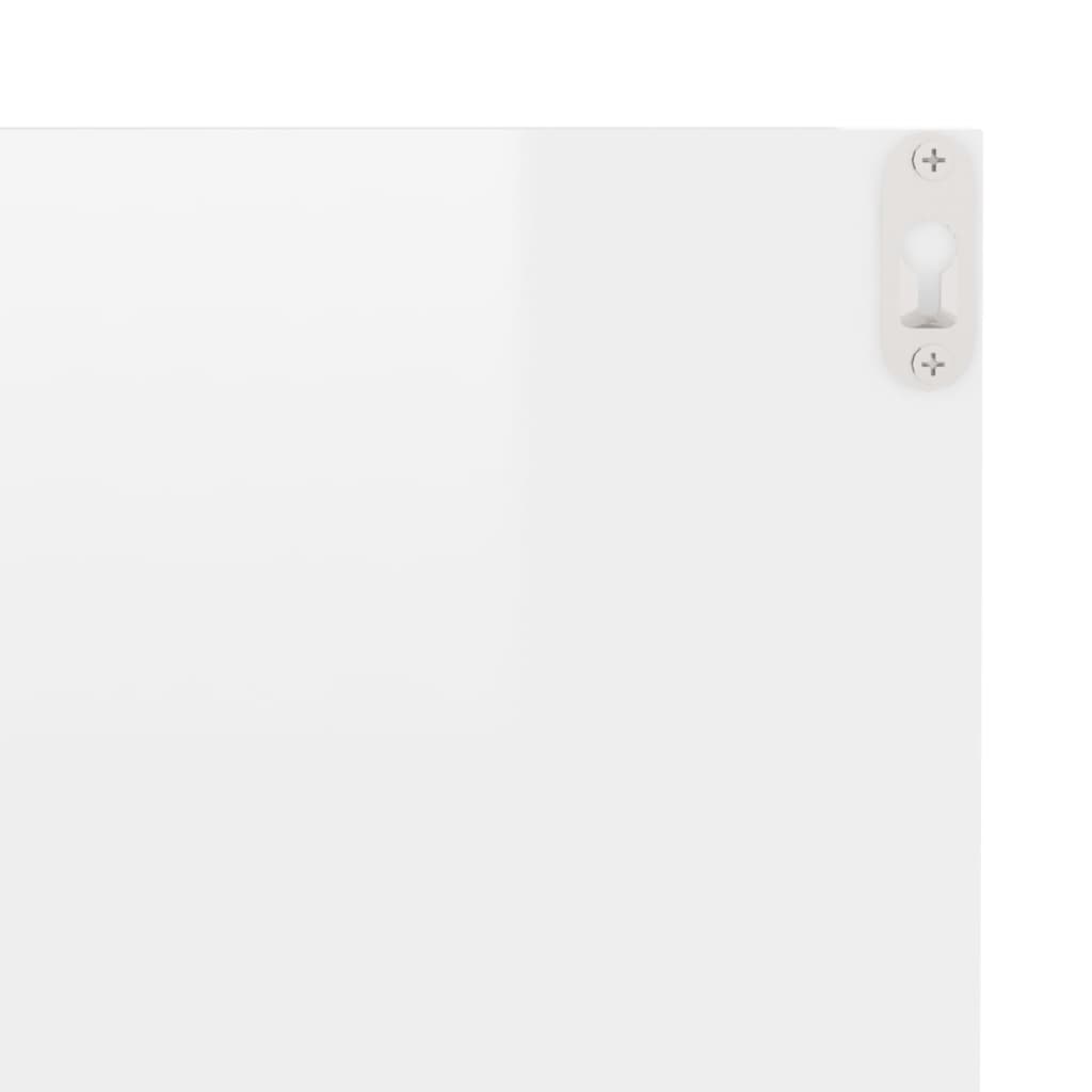 Rafturi de perete, 4 buc., alb extralucios, 40x11,5x18 cm, PAL Lando - Lando