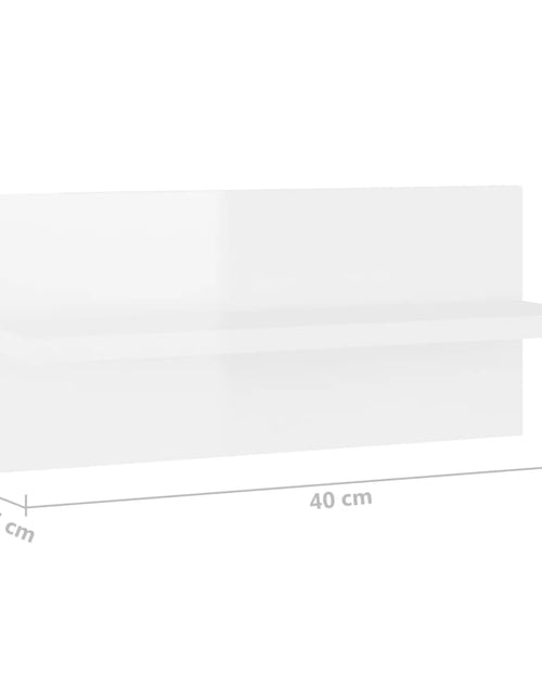 Загрузите изображение в средство просмотра галереи, Rafturi de perete, 4 buc., alb extralucios, 40x11,5x18 cm, PAL Lando - Lando
