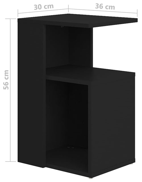 Загрузите изображение в средство просмотра галереи, Masă laterală, negru, 36x30x56 cm, PAL - Lando
