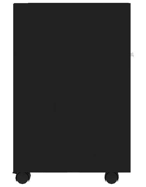 Încărcați imaginea în vizualizatorul Galerie, Dulap lateral cu roți, negru, 33x38x60 cm, PAL - Lando
