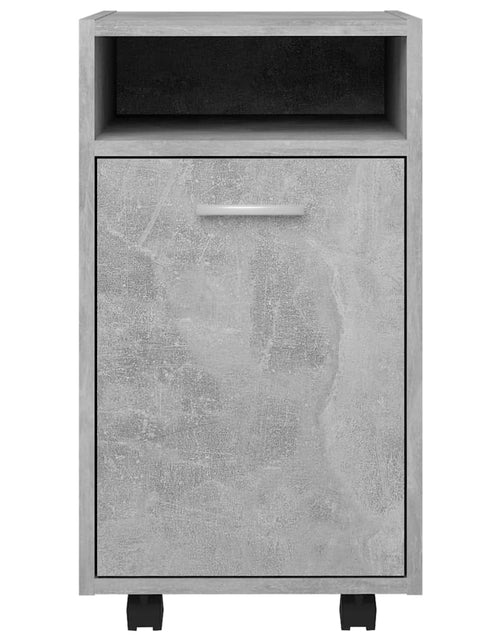Încărcați imaginea în vizualizatorul Galerie, Dulap lateral cu roți, gri beton, 33x38x60 cm, PAL - Lando
