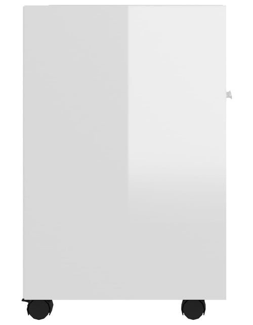 Încărcați imaginea în vizualizatorul Galerie, Dulap lateral cu roți, alb extralucios, 33x38x60 cm, PAL - Lando
