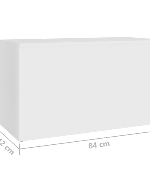 Încărcați imaginea în vizualizatorul Galerie, Cufăr de depozitare, alb, 84x42x46 cm, lemn compozit - Lando
