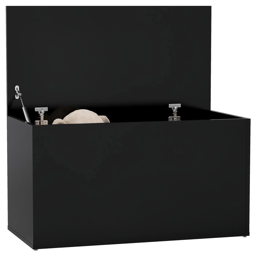 Cufăr de depozitare, negru, 84x42x46 cm, lemn compozit - Lando