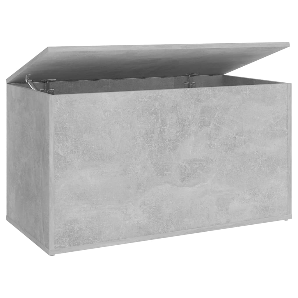 Cufăr de depozitare, gri beton, 84x42x46 cm, lemn compozit - Lando