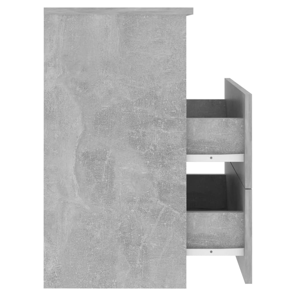 Noptiere, 2 buc, gri beton, 50x32x60 cm - Lando