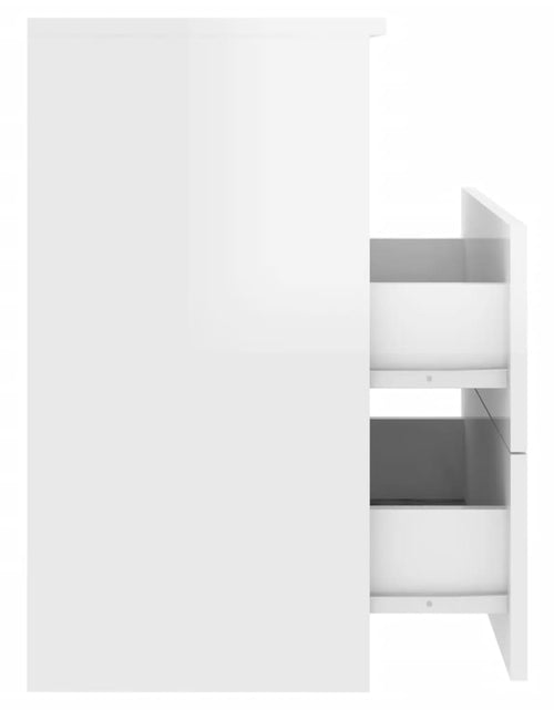 Încărcați imaginea în vizualizatorul Galerie, Noptieră, alb extralucios, 50x32x60 cm - Lando
