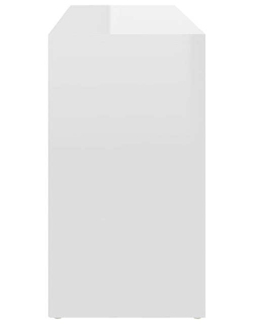Загрузите изображение в средство просмотра галереи, Banchetă pantofar, alb extralucios, 103x30x54,5 cm, PAL Lando - Lando
