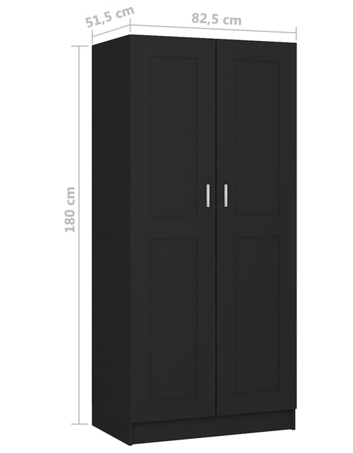 Încărcați imaginea în vizualizatorul Galerie, Șifonier, negru, 82,5x51,5x180 cm, PAL - Lando
