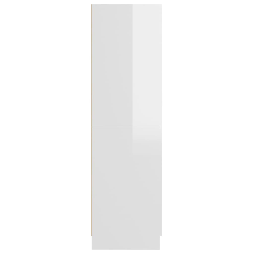 Șifonier, alb extralucios, 82,5x51,5x180 cm, PAL - Lando