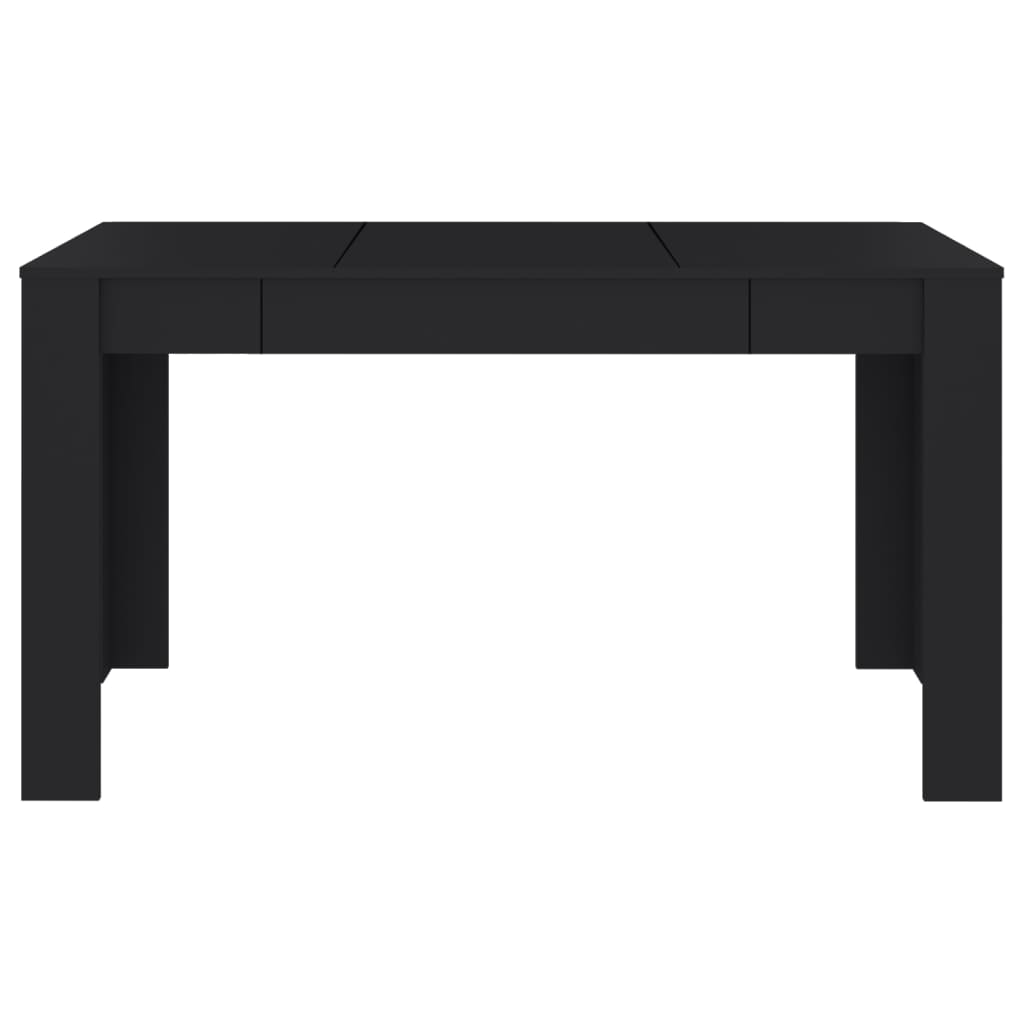 Masă de bucătărie, negru, 140x74,5x76 cm, PAL - Lando