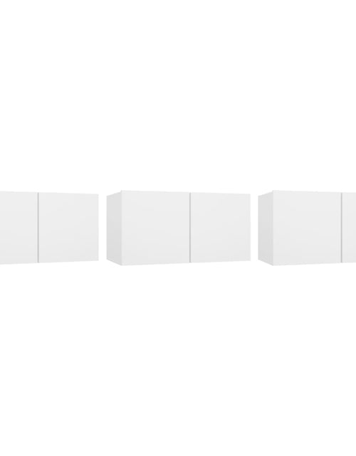 Încărcați imaginea în vizualizatorul Galerie, Dulapuri TV suspendate, 3 buc., alb, 60x30x30 cm Lando - Lando

