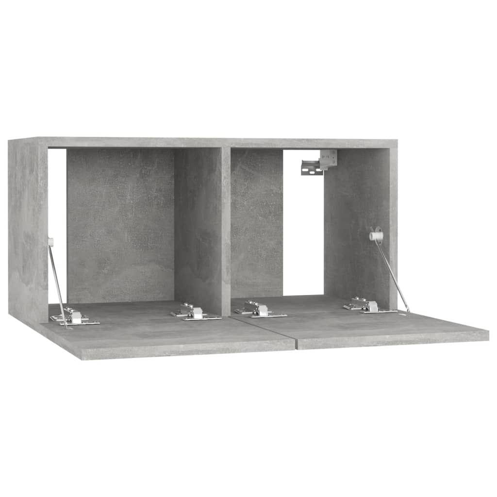 Dulap TV suspendat, gri beton, 60x30x30 cm Lando - Lando