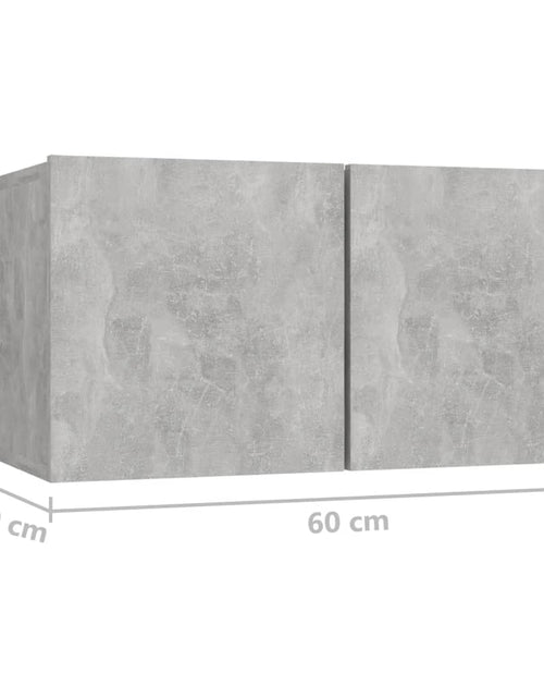 Загрузите изображение в средство просмотра галереи, Dulapuri TV suspendate, 2 buc., gri beton, 60x30x30 cm Lando - Lando
