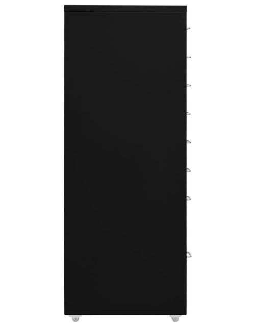 Încărcați imaginea în vizualizatorul Galerie, Fișet mobil, negru, 28x41x109 cm, metal - Lando
