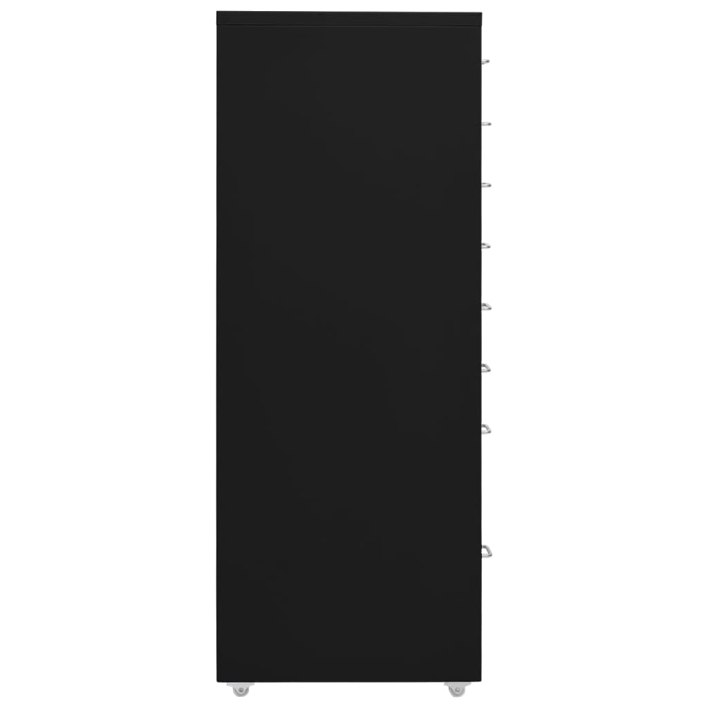 Fișet mobil, negru, 28x41x109 cm, metal - Lando