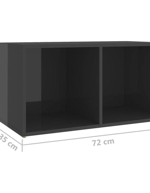 Încărcați imaginea în vizualizatorul Galerie, Dulapuri TV 2 buc gri extralucios 72x35x36,5 cm lemn prelucrat Lando - Lando
