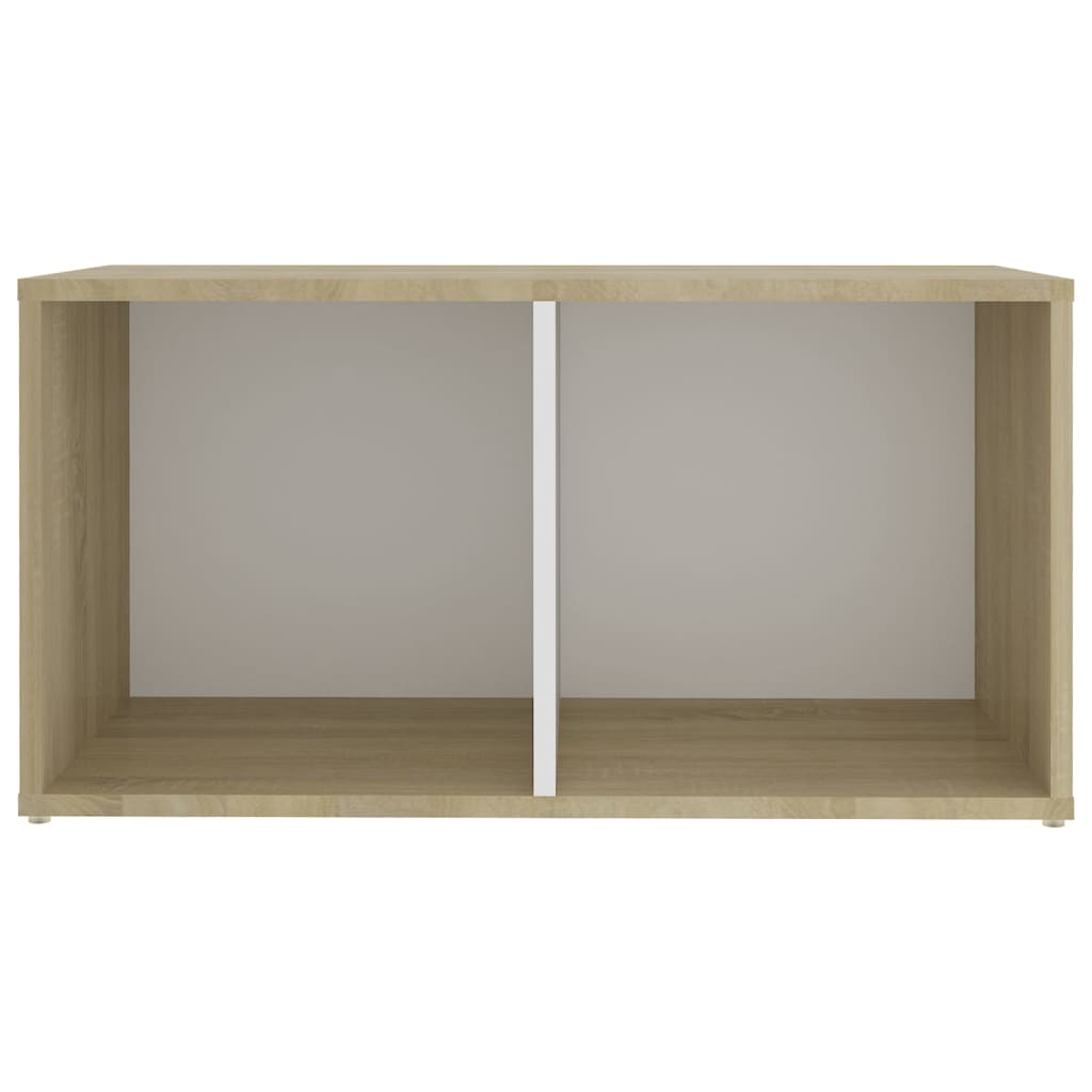 Dulap TV 2 buc alb/stejar Sonoma 72x35x36,5 cm, lemn prelucrat - Lando