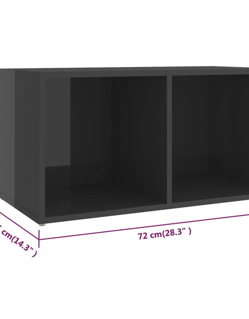 Загрузите изображение в средство просмотра галереи, Dulapuri TV 4 buc gri extralucios 72x35x36,5 cm lemn prelucrat Lando - Lando
