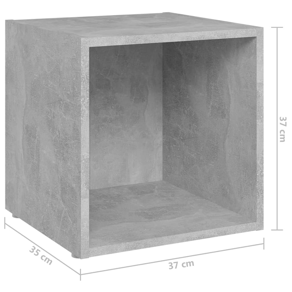 Set de dulapuri TV, 6 piese, gri beton, lemn prelucrat - Lando