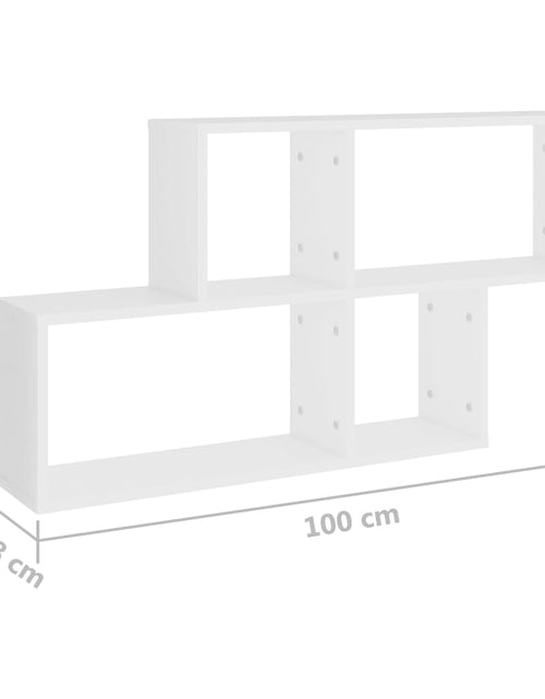 Încărcați imaginea în vizualizatorul Galerie, Raft de perete, alb, 100x18x53 cm, PAL Lando - Lando
