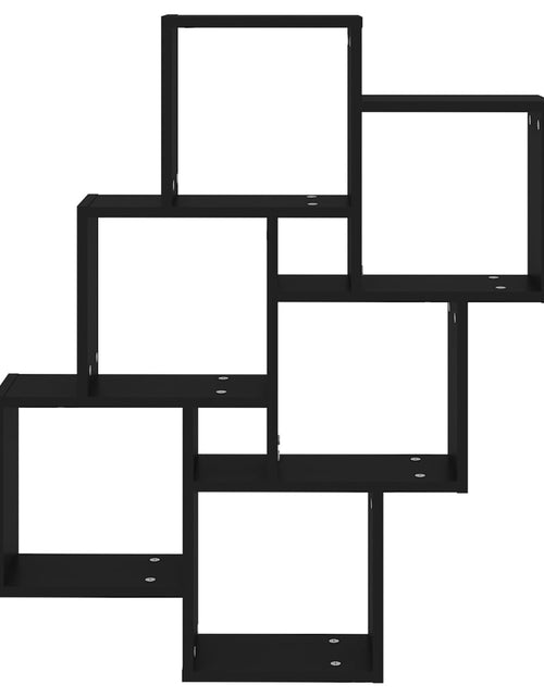 Încărcați imaginea în vizualizatorul Galerie, Raft de perete cub, negru, 78x15x93 cm, PAL Lando - Lando
