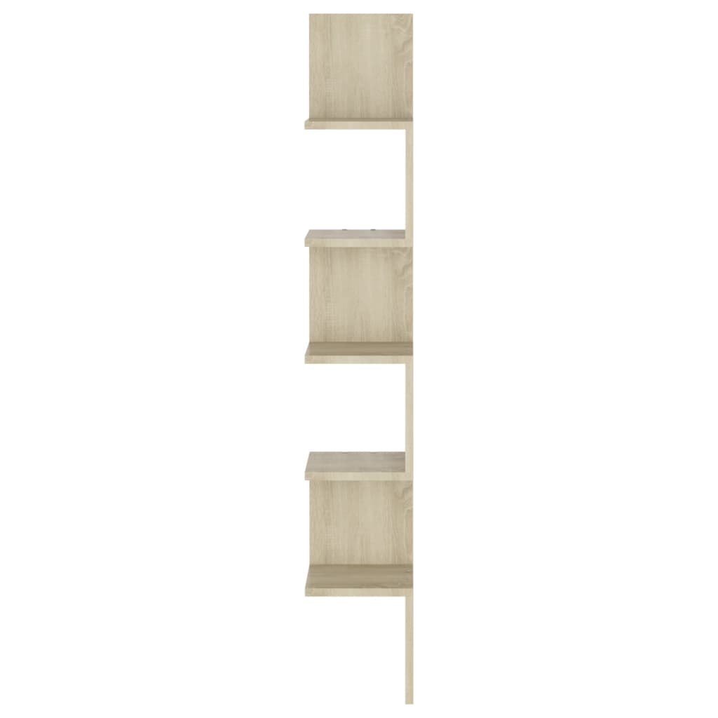 Raft de perete pentru colț, stejar sonoma, 20x20x127,5 cm, PAL Lando - Lando
