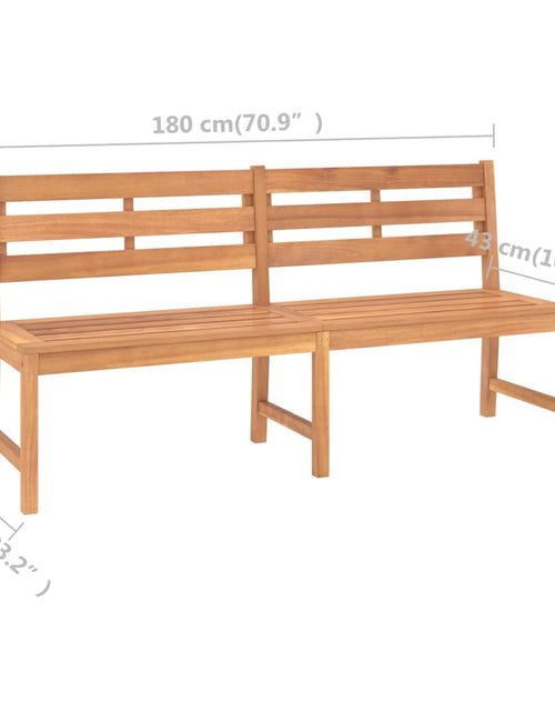 Загрузите изображение в средство просмотра галереи, Bancă de grădină, 180 cm, lemn masiv de tec - Lando
