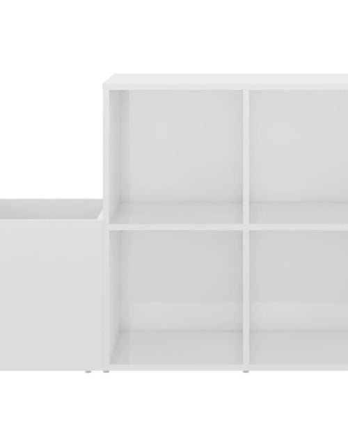Încărcați imaginea în vizualizatorul Galerie, Pantofar de hol, alb extralucios, 105x35,5x70 cm, PAL - Lando
