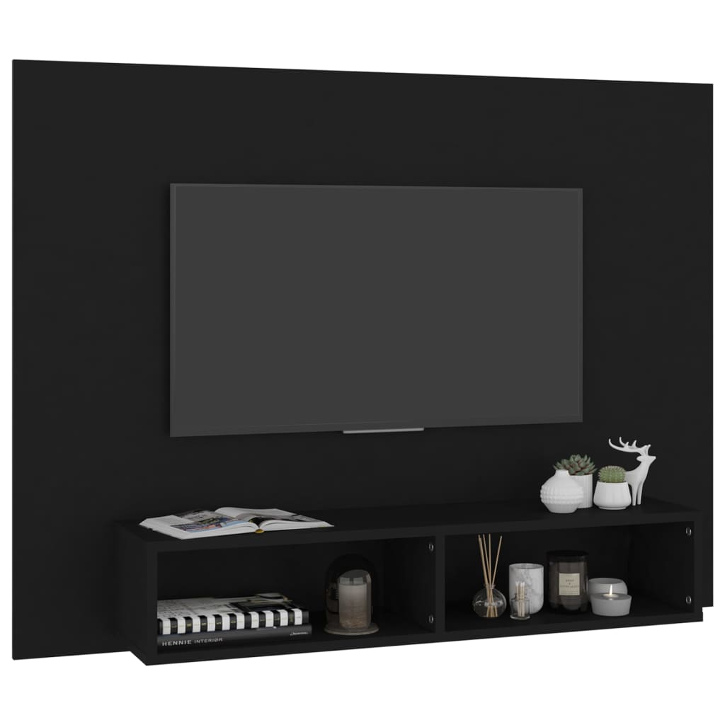 Comodă TV de perete, negru, 120x23,5x90 cm, PAL Lando - Lando