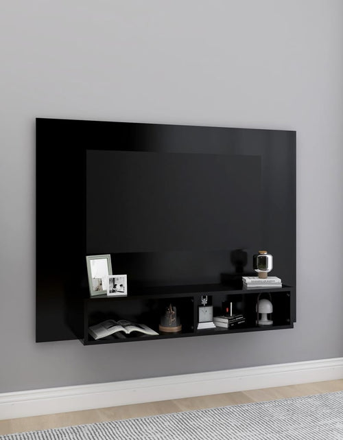 Încărcați imaginea în vizualizatorul Galerie, Comodă TV de perete, negru, 120x23,5x90 cm, PAL Lando - Lando
