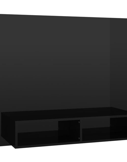 Încărcați imaginea în vizualizatorul Galerie, Comodă TV de perete, negru extralucios, 120x23,5x90 cm, PAL Lando - Lando
