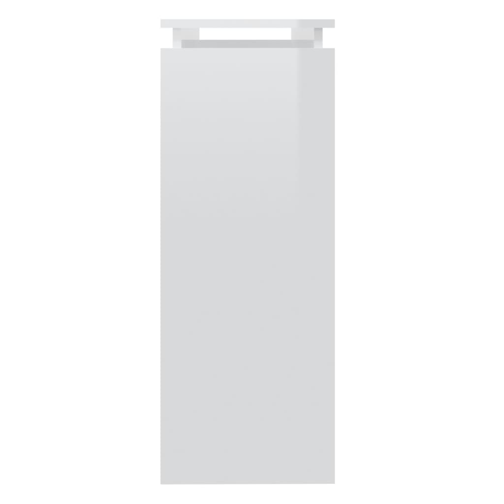 Masă consolă, alb extralucios, 102x30x80 cm, PAL - Lando