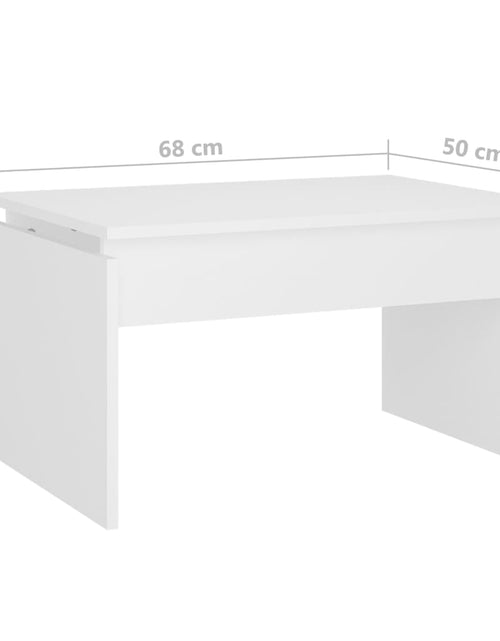Загрузите изображение в средство просмотра галереи, Măsuță de cafea, alb, 68x50x38 cm, PAL Lando - Lando
