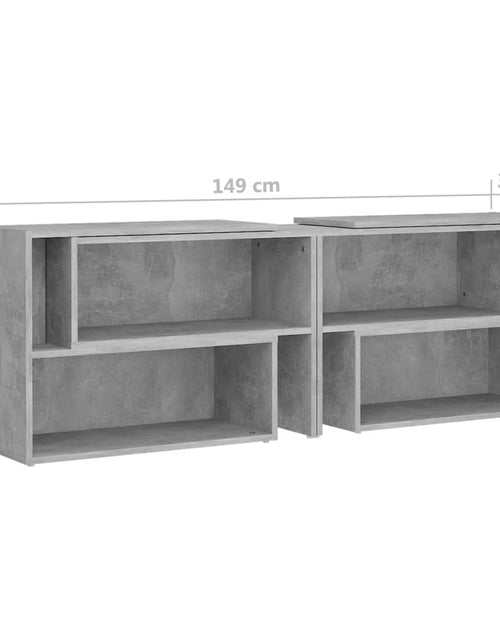 Загрузите изображение в средство просмотра галереи, Comodă TV, gri beton, 149x30x52 cm, PAL Lando - Lando
