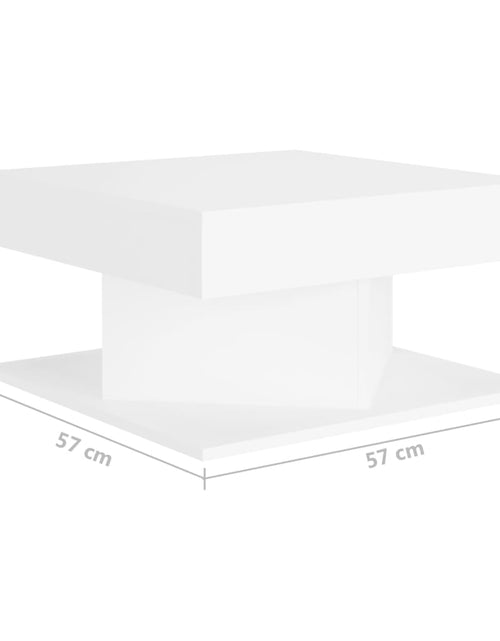 Загрузите изображение в средство просмотра галереи, Măsuță de cafea, alb, 57x57x30 cm, PAL - Lando
