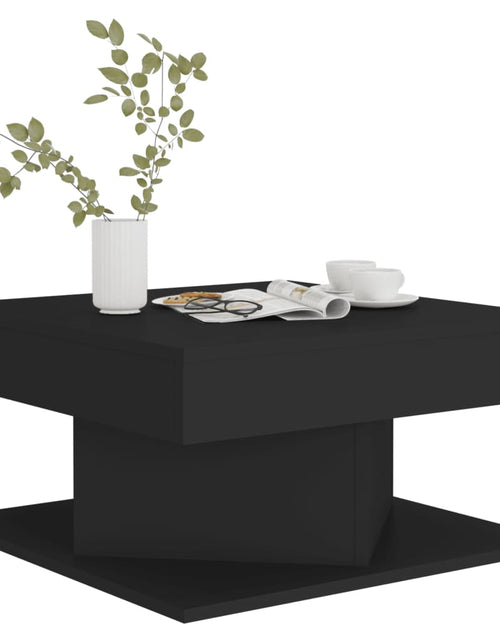 Загрузите изображение в средство просмотра галереи, Măsuță de cafea, negru, 57x57x30 cm, lemn prelucrat - Lando
