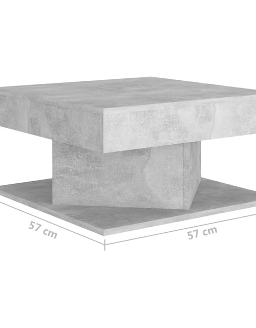 Загрузите изображение в средство просмотра галереи, Măsuță de cafea, gri beton, 57x57x30 cm, PAL - Lando
