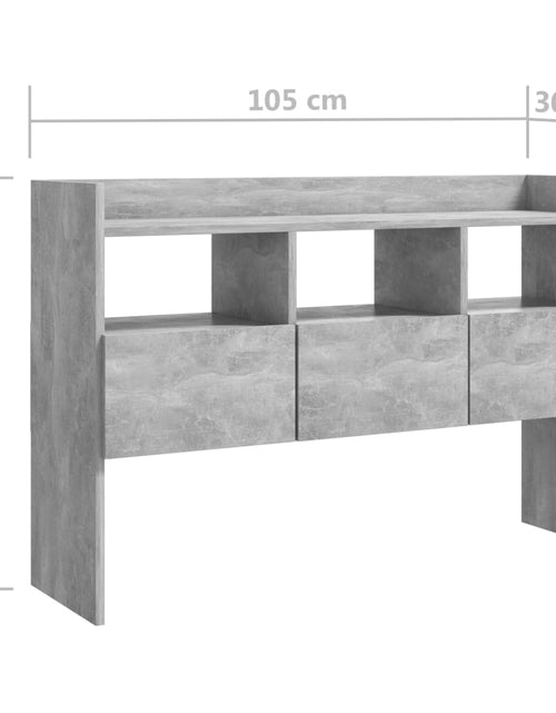 Загрузите изображение в средство просмотра галереи, Servantă, gri beton, 105x30x70 cm, PAL Lando - Lando
