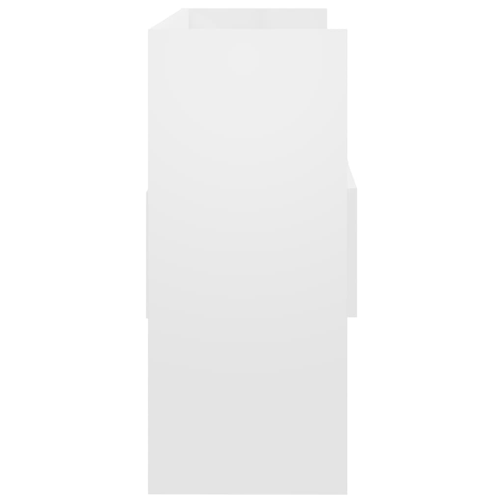 Servantă, alb extralucios, 105x30x70 cm, PAL Lando - Lando