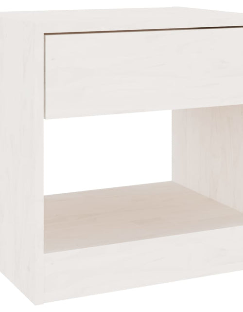 Загрузите изображение в средство просмотра галереи, Noptieră, alb, 40x31x40 cm, lemn masiv de pin - Lando
