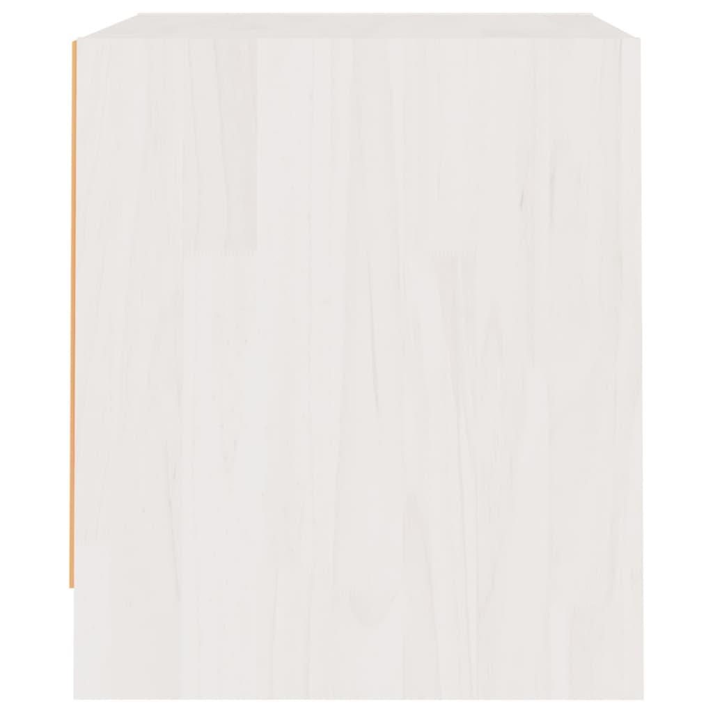 Noptieră, alb, 40x30,5x35,5 cm, lemn masiv de pin - Lando
