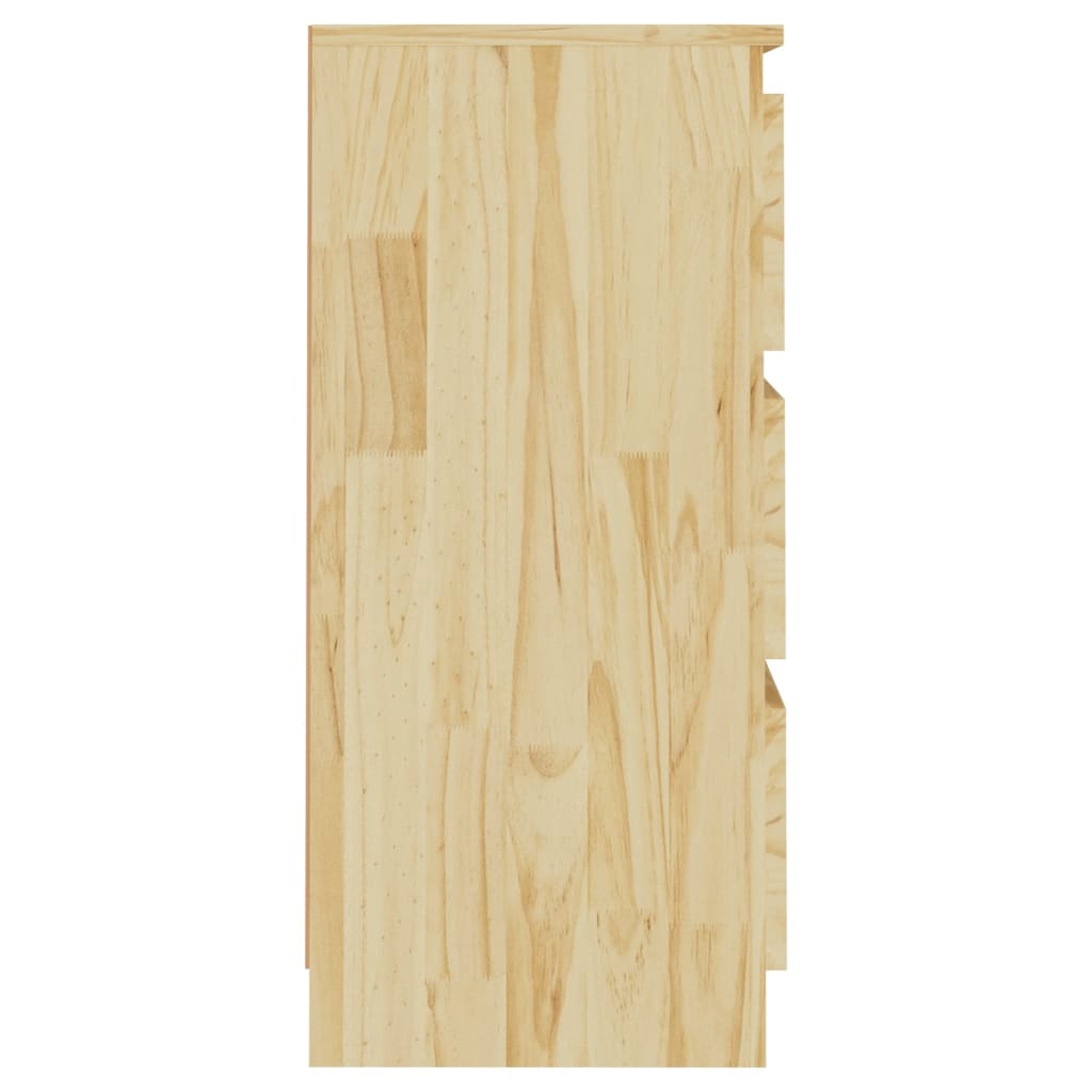 Noptiere, 2 buc., 40x29,5x64 cm, lemn masiv de pin - Lando