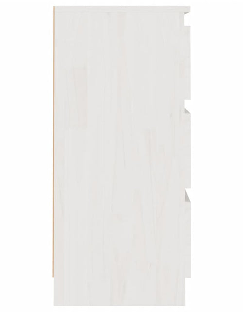 Încărcați imaginea în vizualizatorul Galerie, Noptiere, 2 buc, alb, 40x29,5x64 cm, lemn masiv de pin - Lando
