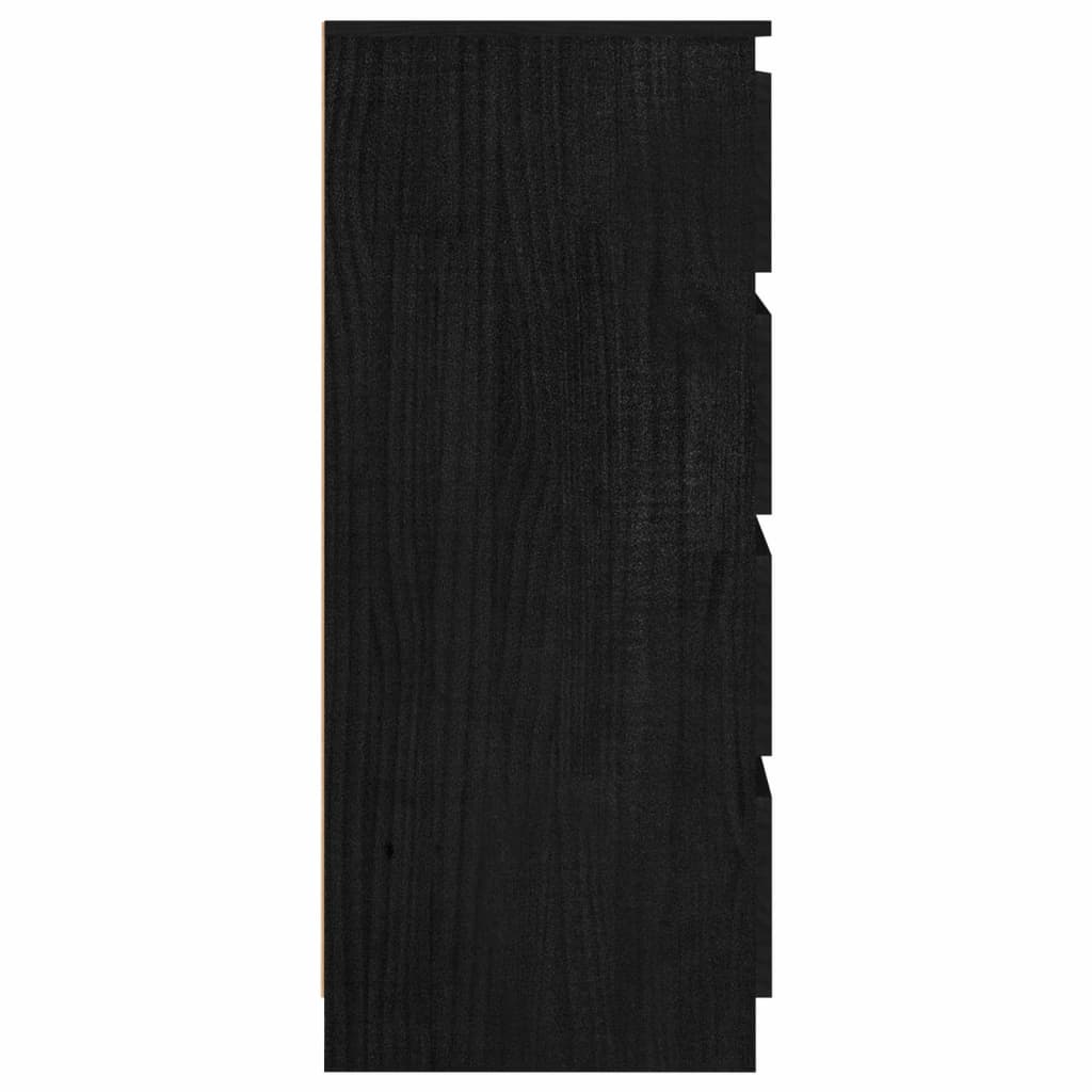 Dulap lateral, negru, 60x36x84 cm, lemn masiv de pin Lando - Lando