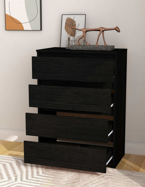 Загрузите изображение в средство просмотра галереи, Dulap lateral, negru, 60x36x84 cm, lemn masiv de pin Lando - Lando
