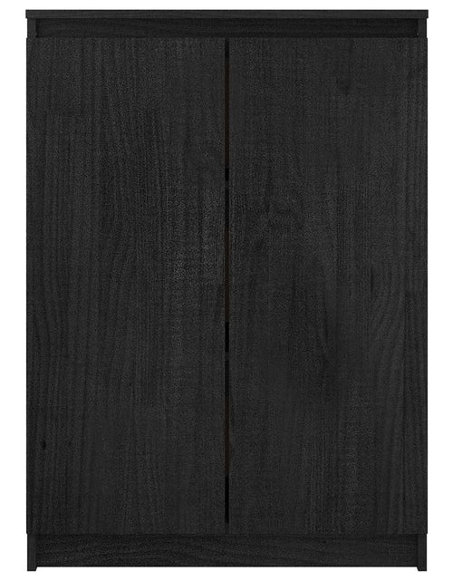 Încărcați imaginea în vizualizatorul Galerie, Servantă, negru, 60x36x84 cm, lemn masiv de pin Lando - Lando
