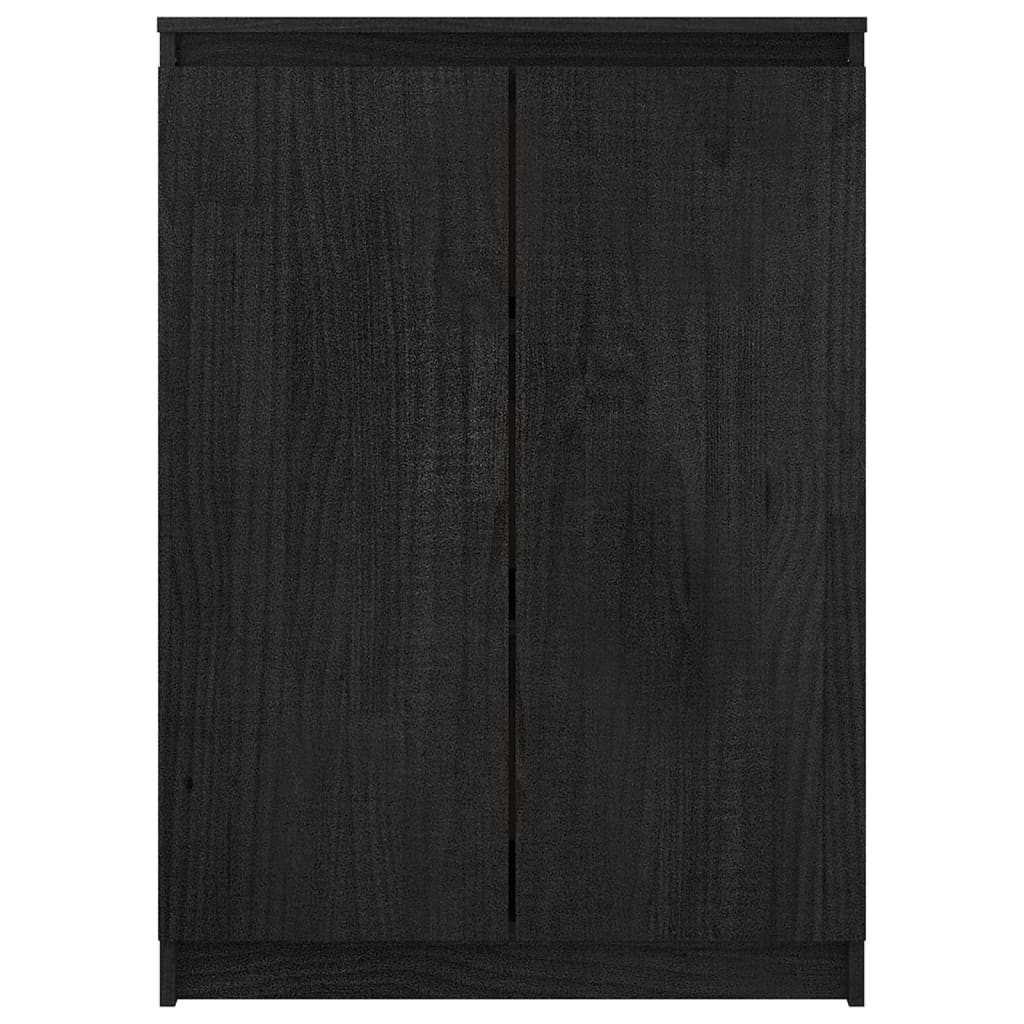 Servantă, negru, 60x36x84 cm, lemn masiv de pin Lando - Lando
